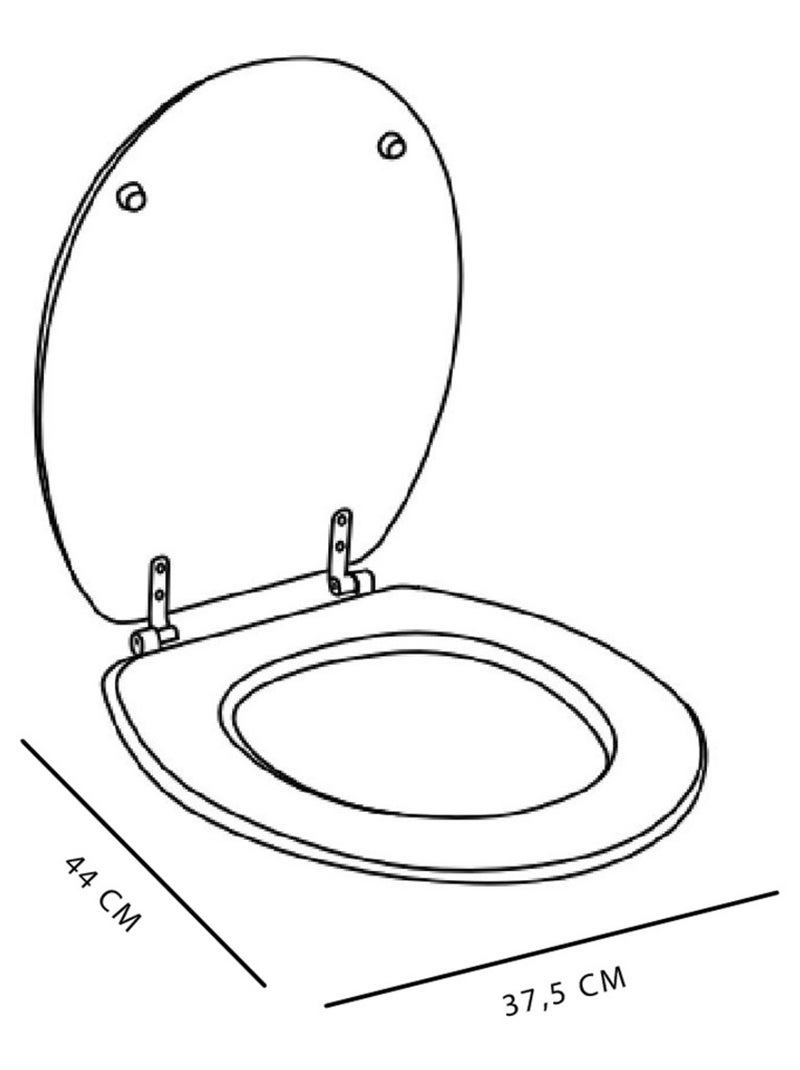 Abattant WC bois BATHROOM Noir - Kiabi