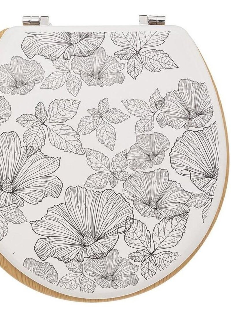 Abattant WC bois zinc Blackflora Blanc - Kiabi