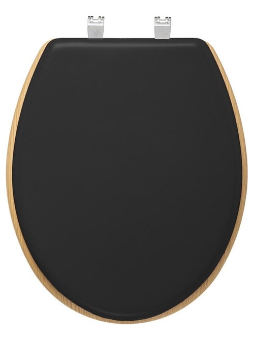 Abattant WC bois zinc Modern charbon - Kiabi