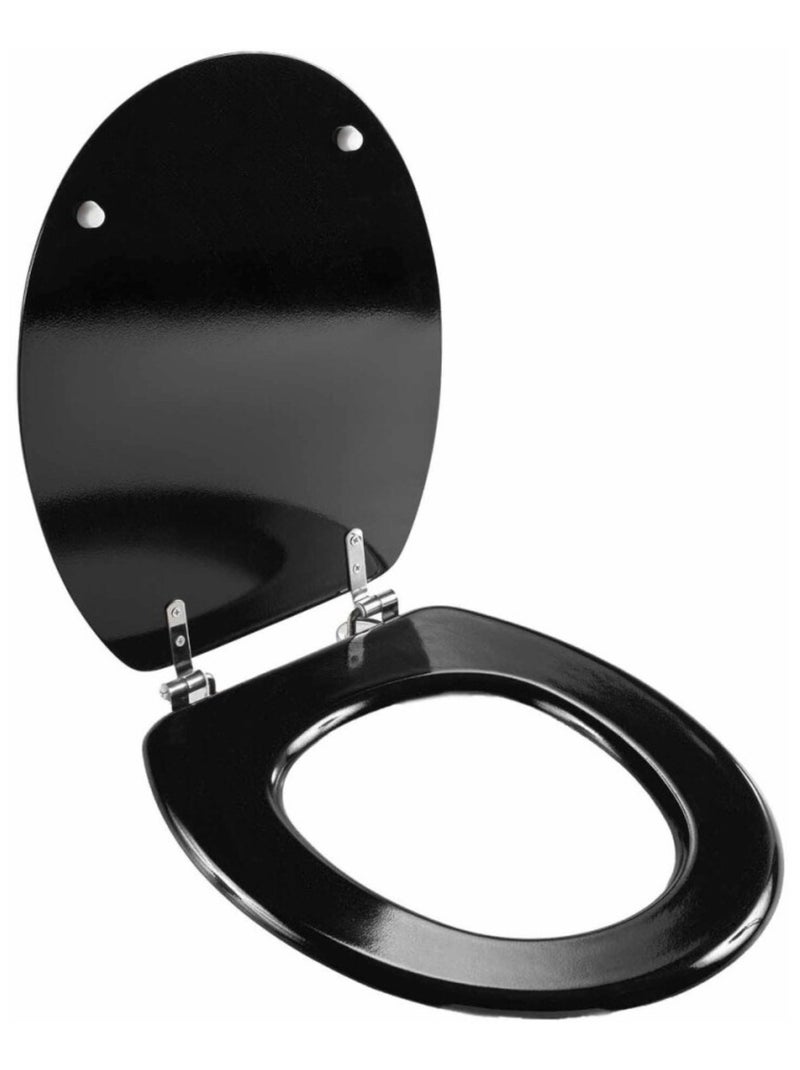 Abattant WC charnières métal AQUAMARBRE Noir - Kiabi
