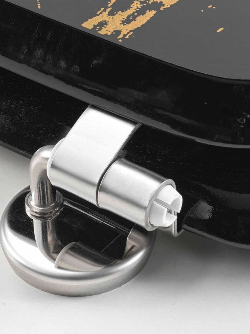 Abattant WC charnières métal AQUAMARBRE Noir - Kiabi