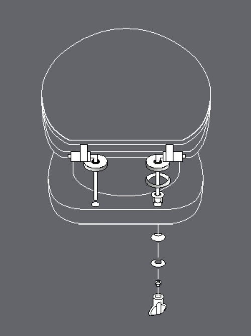 Abattant WC charnières métal AQUAMARBRE - Kiabi