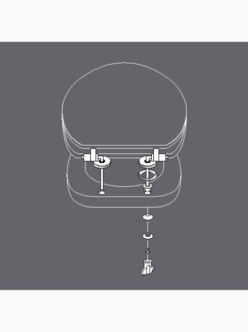 Abattant WC charnieres metal Havane - Kiabi Abattant WC charnieres metal Havane - Kiabi