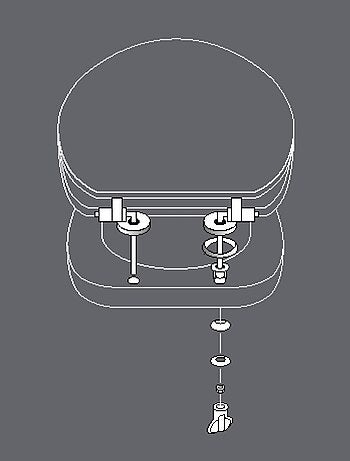 Abattant WC charnières métal imprimé MARBRE