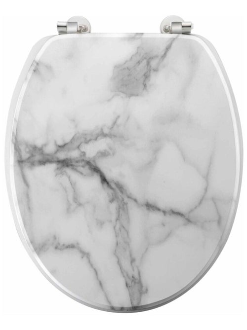 Abattant WC charnières métal imprimé MARBRE - Kiabi