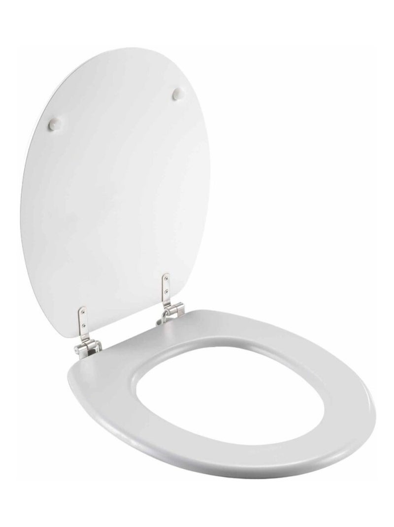 Abattant WC charnières métal imprimé MARBRE Blanc - Kiabi