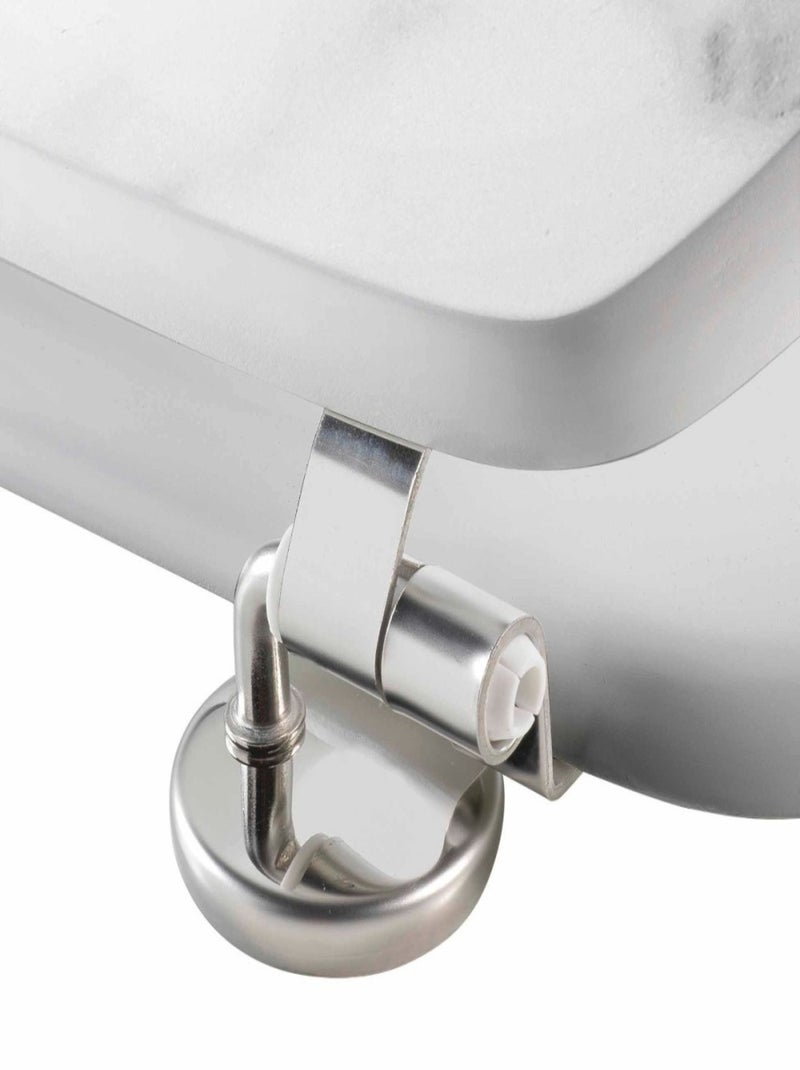 Abattant WC charnières métal imprimé MARBRE Blanc - Kiabi
