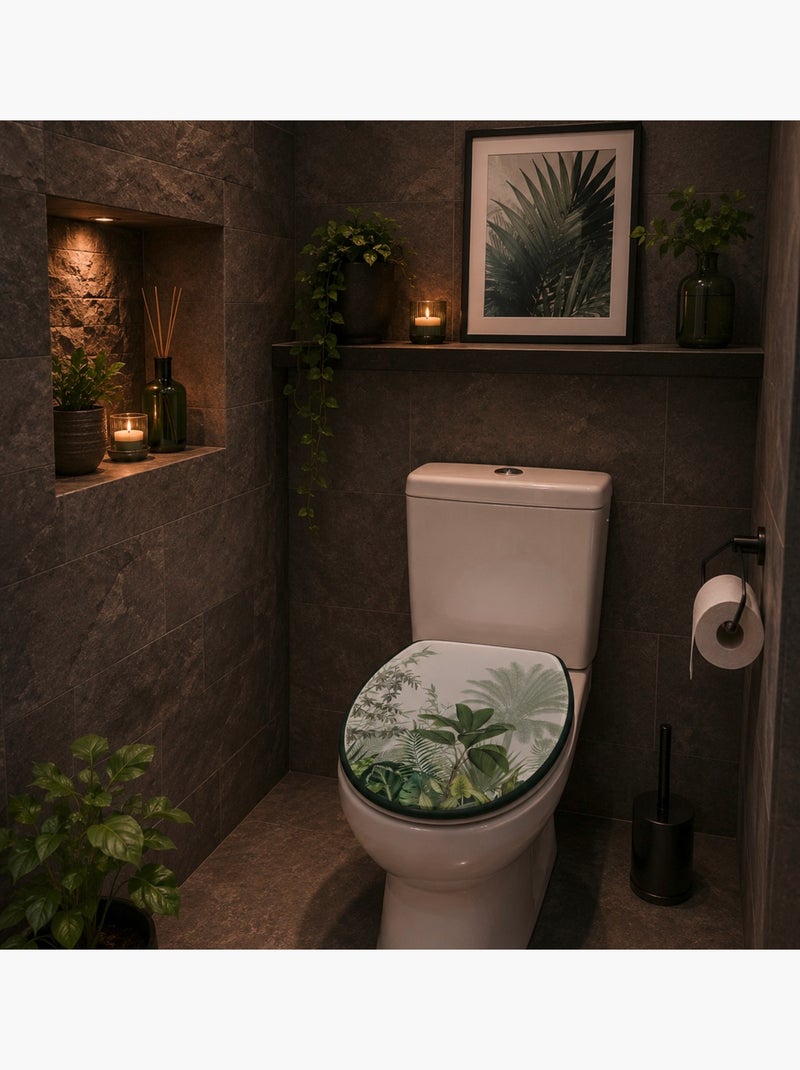 Abattant WC charnieres metal Vagabonde tropicale Vert - Kiabi