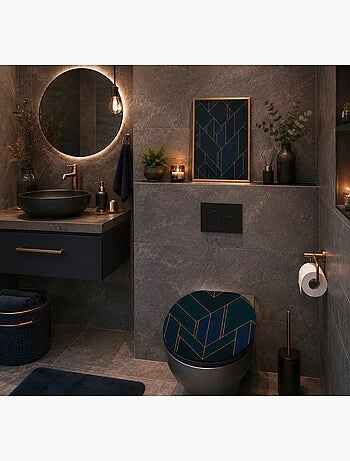 Abattant wc charnieres plastique graphique