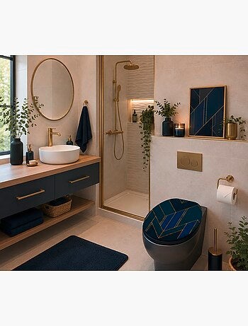 Abattant wc charnieres plastique graphique