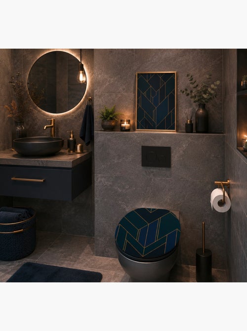 Abattant WC charnieres plastique Graphique - Kiabi Abattant WC charnieres plastique Graphique - Kiabi