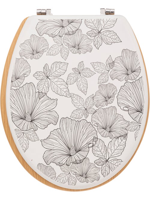 Abattant WC design végétal BLACKFLORA - Kiabi