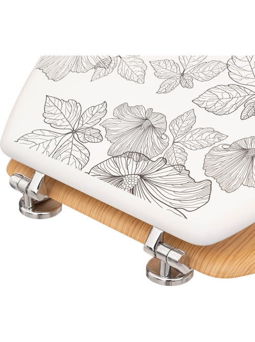 Abattant WC design végétal BLACKFLORA - Kiabi