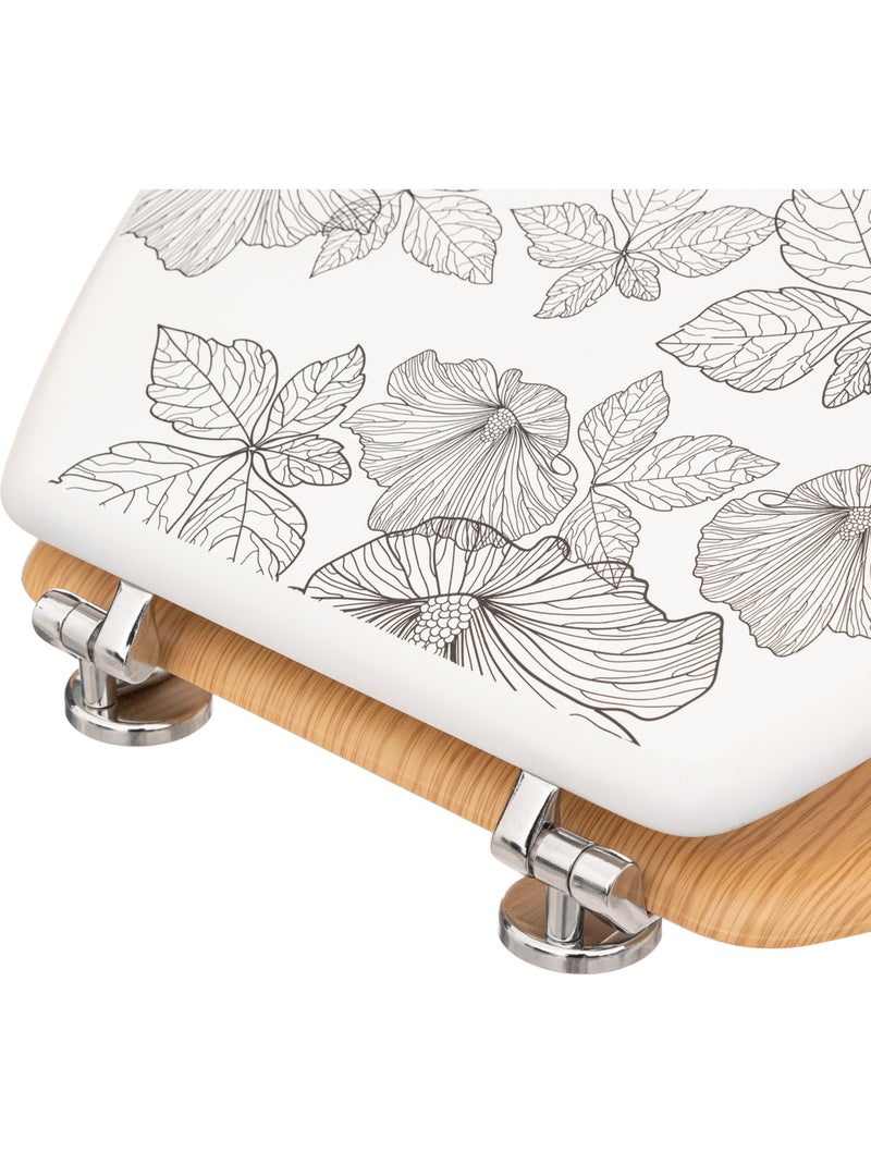 Abattant WC design végétal BLACKFLORA Blanc - Kiabi