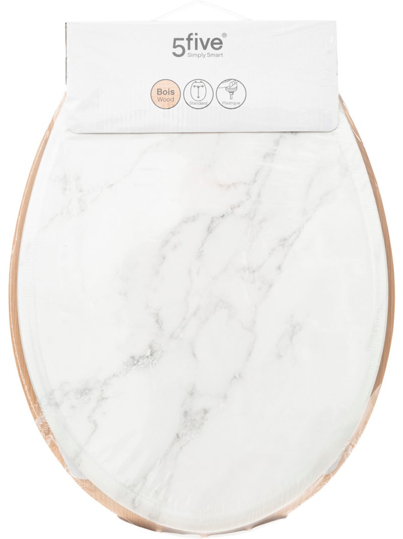 Abattant WC effet marbre LEA Blanc - Kiabi