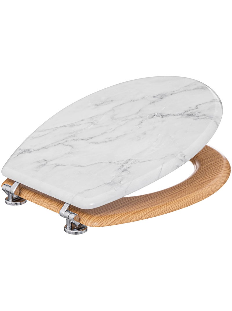 Abattant WC effet marbre LEA Blanc - Kiabi