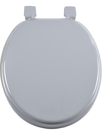 Abattant WC Gris MDF – Charnières Plastiques – 47 x 37 cm