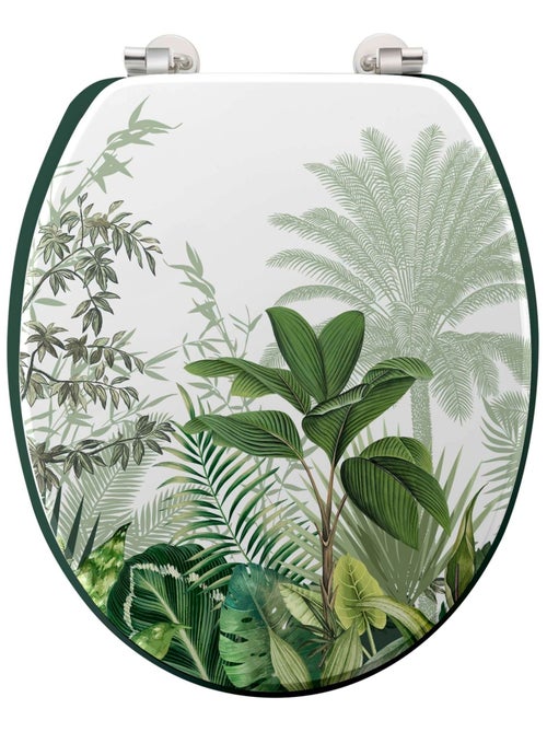 Abattant WC  imprimé tropical avec charnières métal - Kiabi