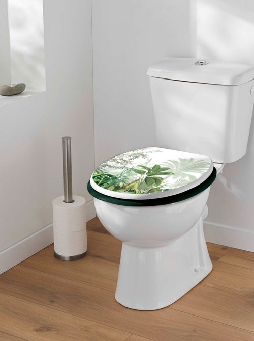 Abattant WC  imprimé tropical avec charnières métal - Kiabi