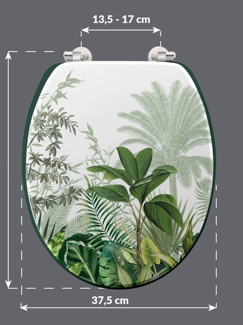 Abattant WC  imprimé tropical avec charnières métal - Kiabi