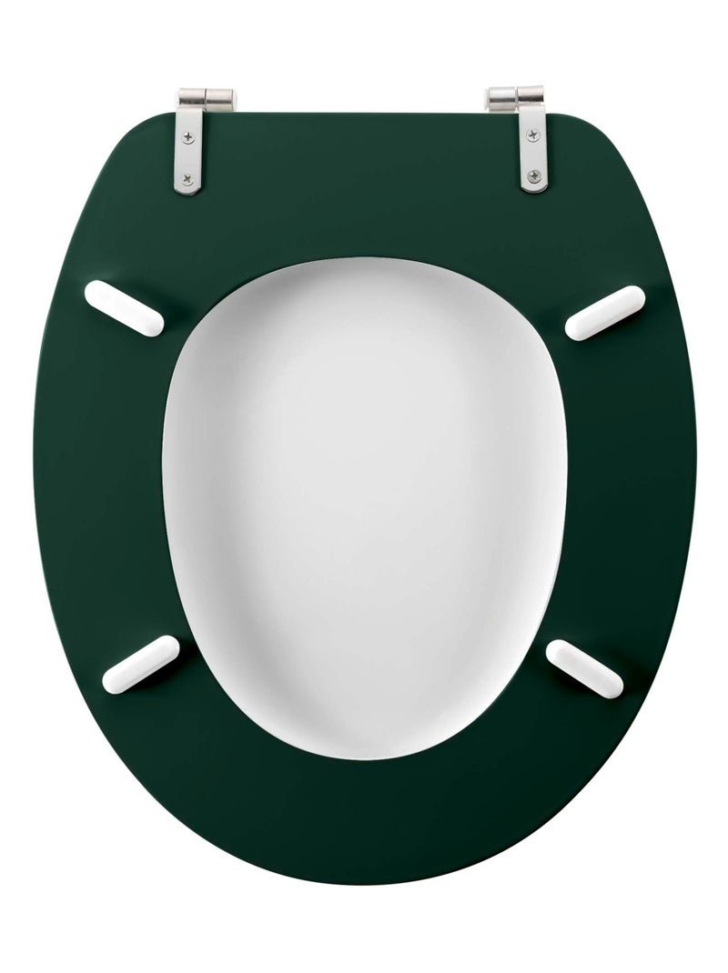 Abattant WC  imprimé tropical avec charnières métal Vert - Kiabi