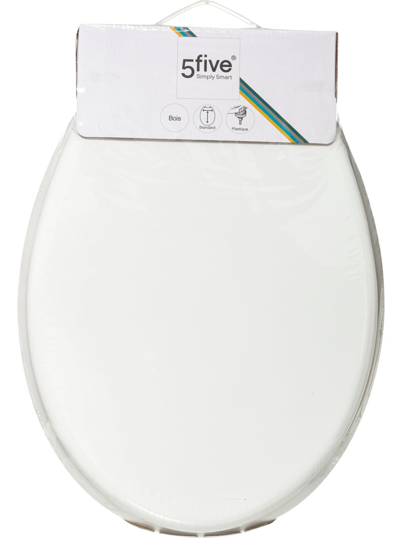 Abattant WC laqué en bois avec charnières universelles COLORAMA Blanc - Kiabi