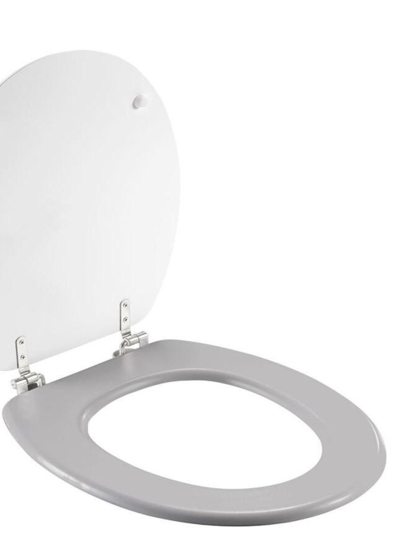 Abattant WC MDF charnières métal Amber Gris - Kiabi