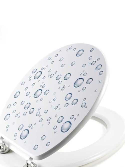 Abattant WC MDF charnières métal Bubble - Kiabi