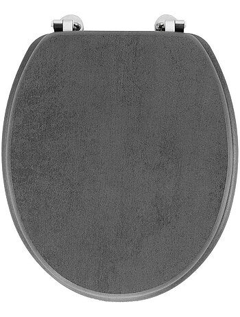 Abattant WC MDF charnières métal effet béton Alium