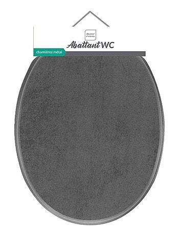 Abattant WC MDF charnières métal effet béton Alium