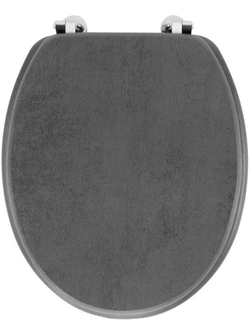 Abattant WC MDF charnières métal effet béton Alium - Kiabi