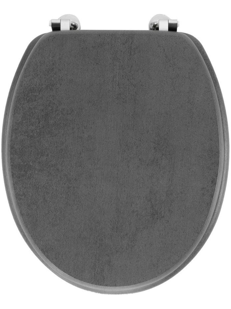 Abattant WC MDF charnières métal effet béton Alium Gris - Kiabi
