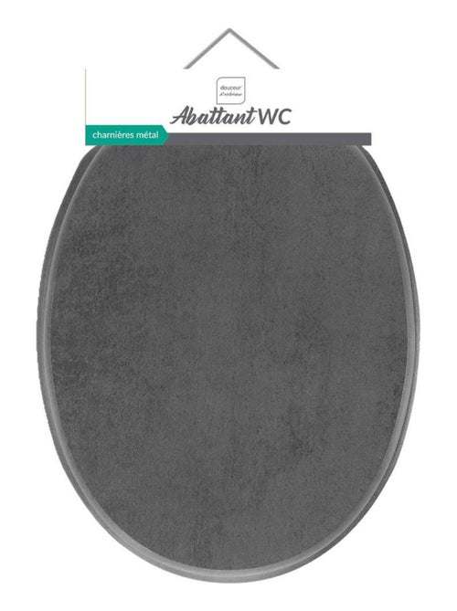 Abattant WC MDF charnières métal effet béton Alium - Kiabi