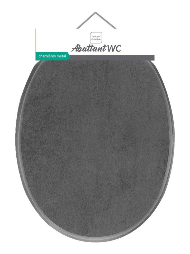 Abattant WC MDF charnières métal effet béton Alium Gris - Kiabi