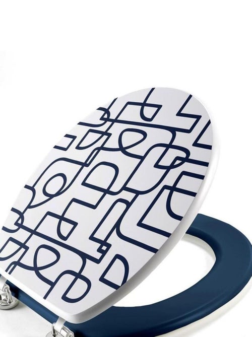 Abattant WC MDF charnières métal Labyrinthe - Kiabi