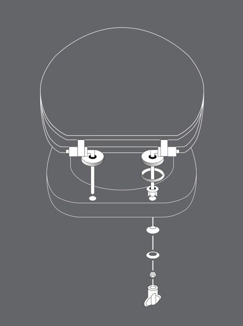 Abattant WC MDF charnières métal Labyrinthe - Kiabi