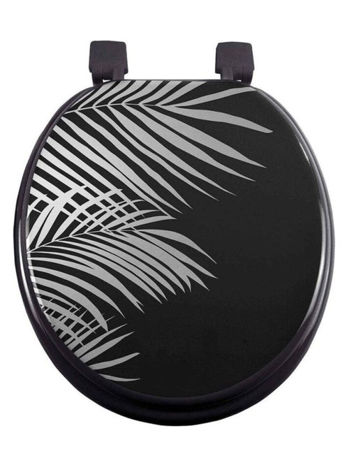 Abattant WC MDF Orbella noir argent - Kiabi