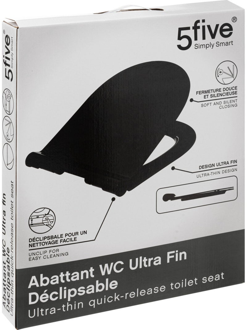 Abattant WC ultra fin Noir - Kiabi