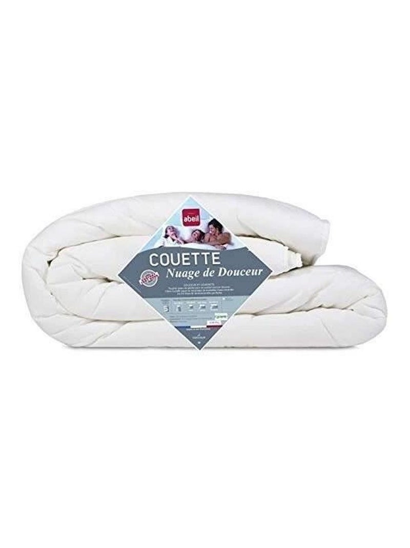 Abeil couette légère nuage de douceur 240x260 cm blanc Blanc - Kiabi