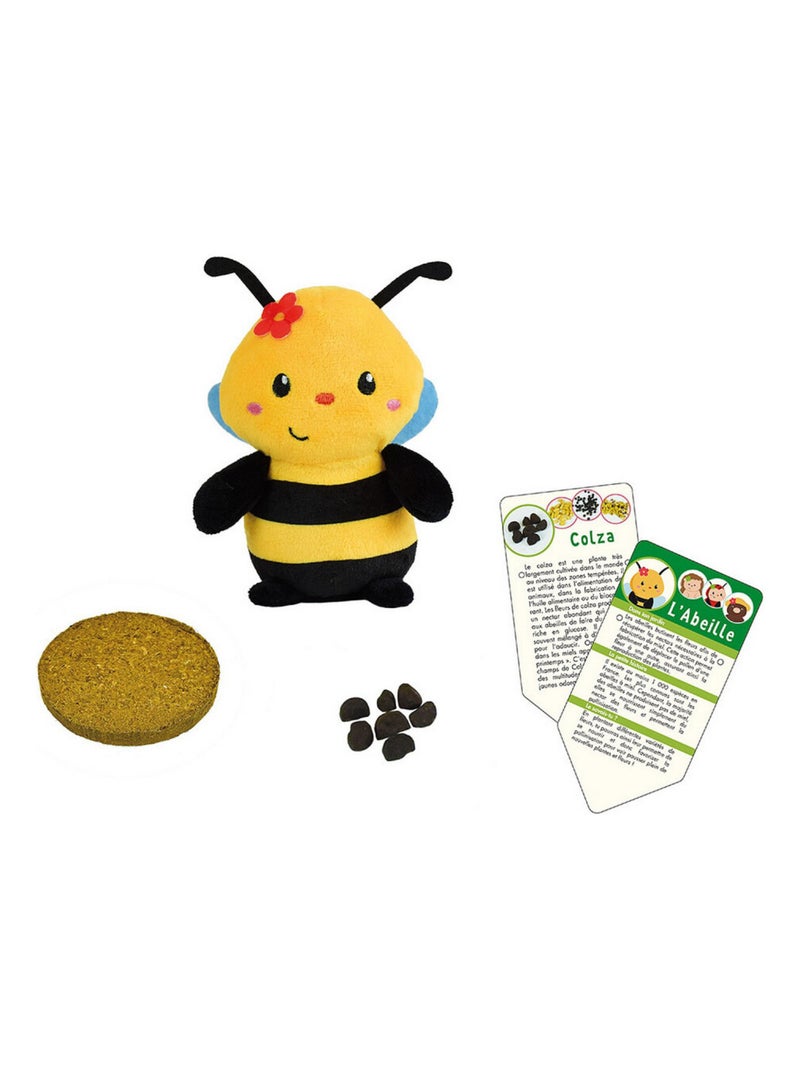 Abeille Silence ca pousse pot du jardinier avec peluche Abeille  et  graines de Colza- Haut 13 cm Multicolore - Kiabi