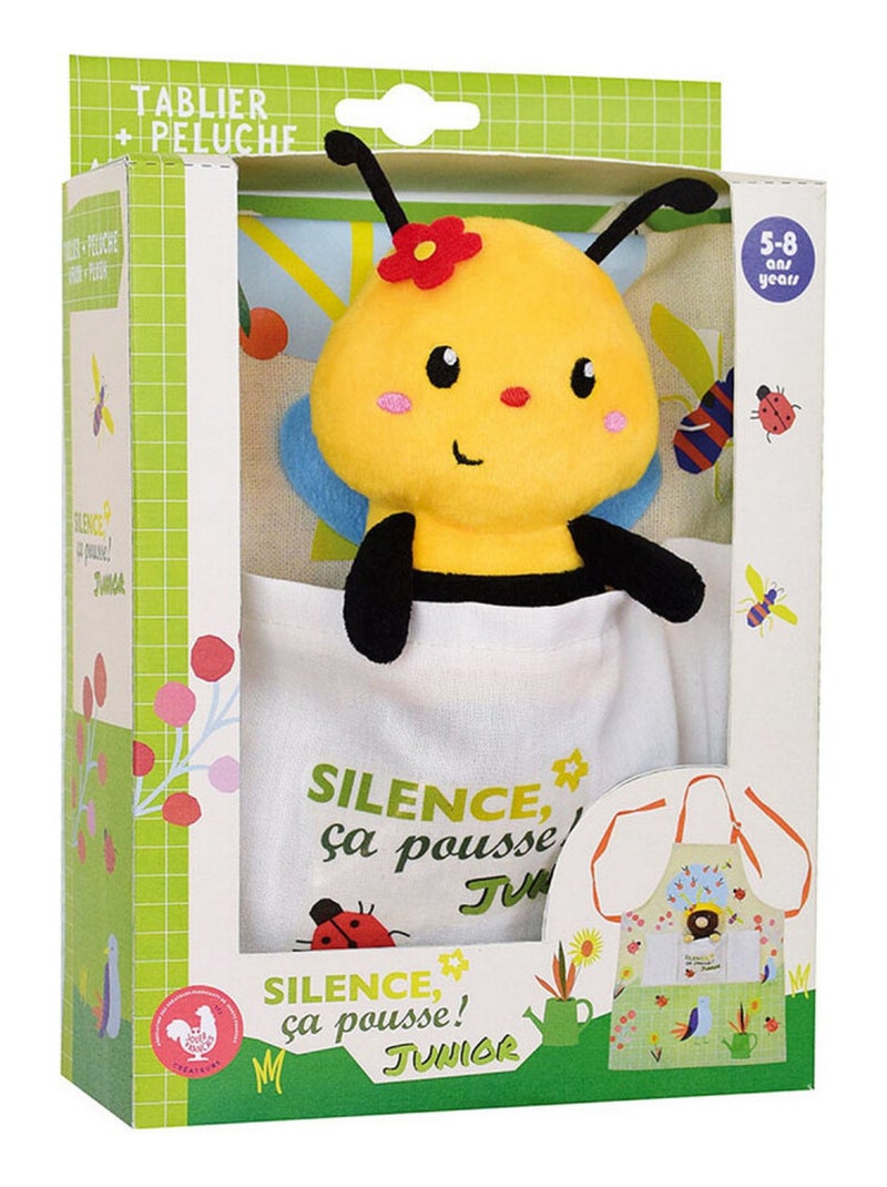 Abeille Silence ça pousse tablier du jardinier avec peluche Abeille - Haut 13 cm Jaune - Kiabi