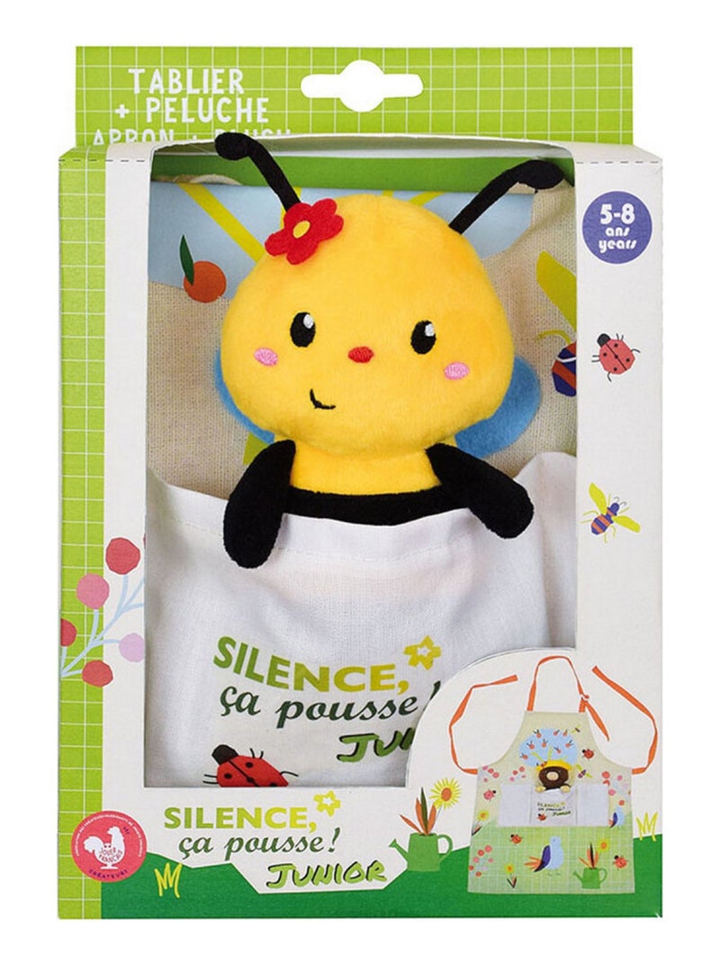 Abeille Silence ça pousse tablier du jardinier avec peluche Abeille - Haut 13 cm Jaune - Kiabi