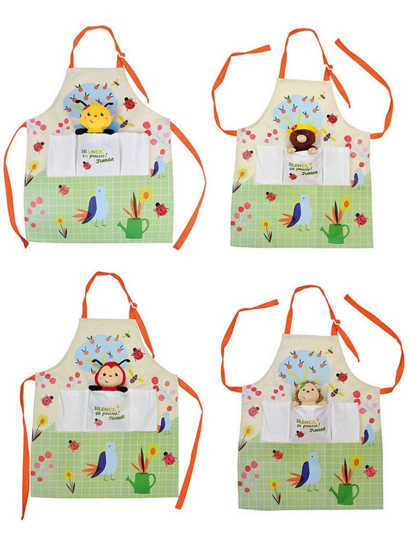 Abeille Silence ça pousse tablier du jardinier avec peluche Abeille - Haut 13 cm Jaune - Kiabi