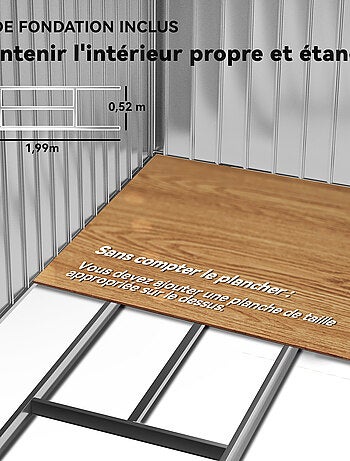 Abri de jardin - remise pour outils - cabanon porte verrouillable - tôle d'acier