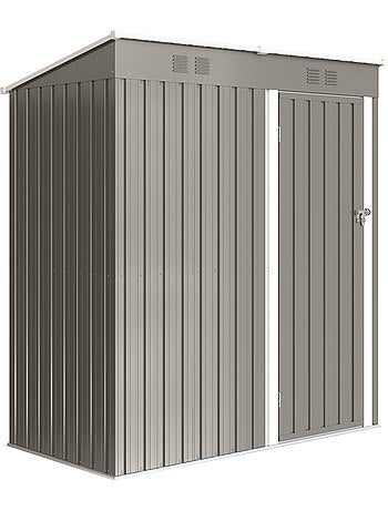 Abri de jardin 1,37 m² porte tôle d'acier ondulé