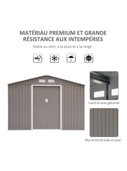 Abri de jardin 2 portes coulissantes - Kiabi