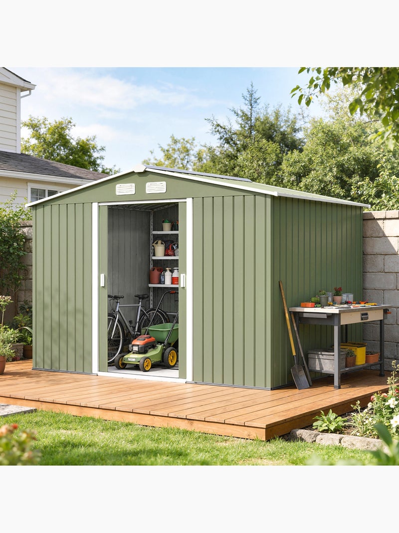 Abri de jardin 2 portes coulissantes Vert - Kiabi