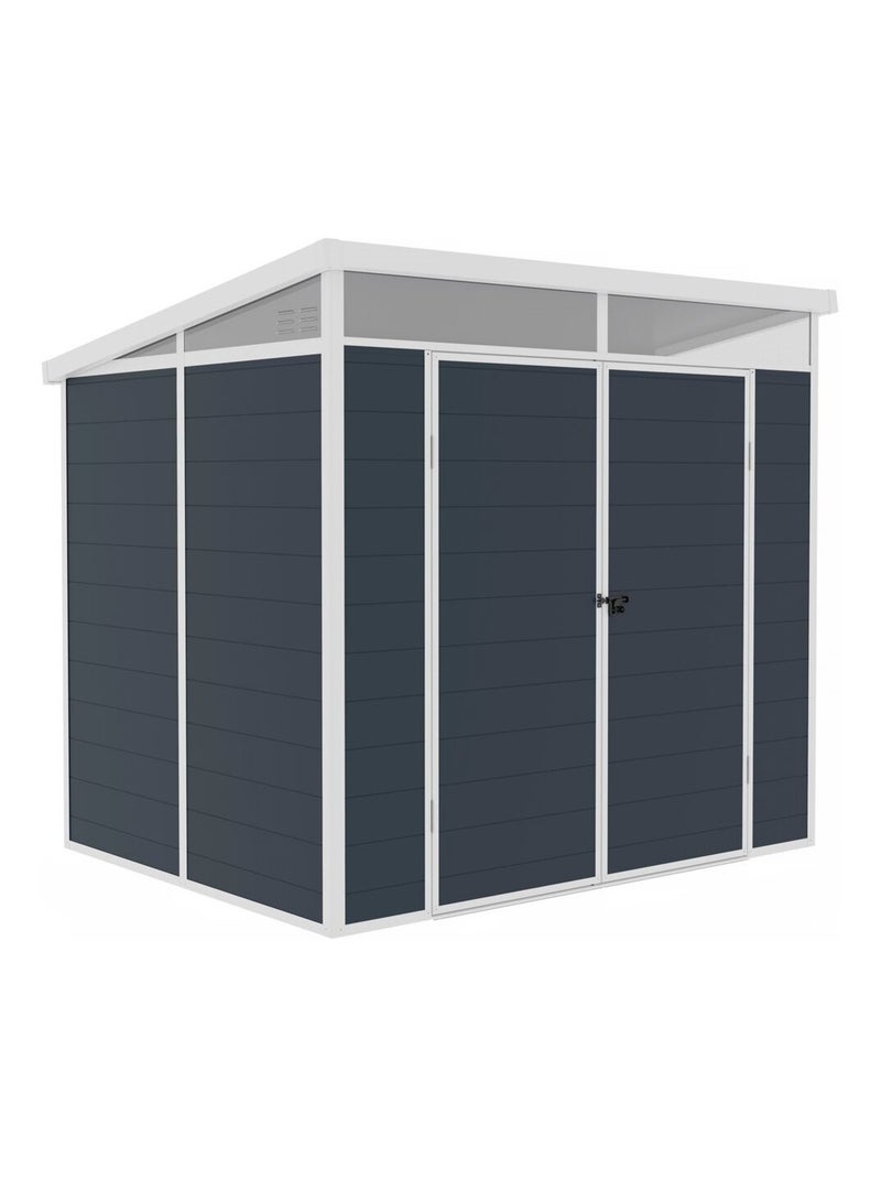 Abri de jardin "Detroit" en résine - Gris - 4.54m² - 1.91 x 2.38 m Gris - Kiabi