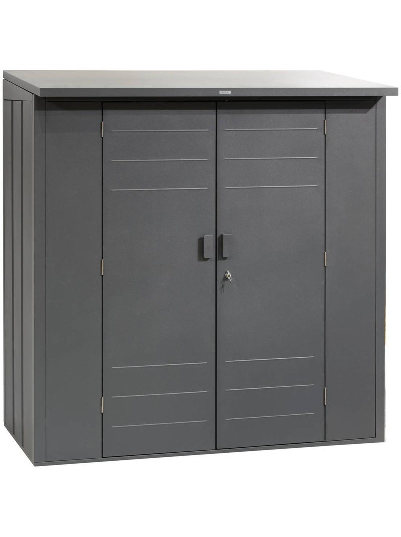 Abri de jardin en acier galvalisé FORGIA gris anthracite - Kiabi