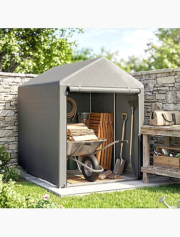 Abri de jardin extérieur résistance uv gris